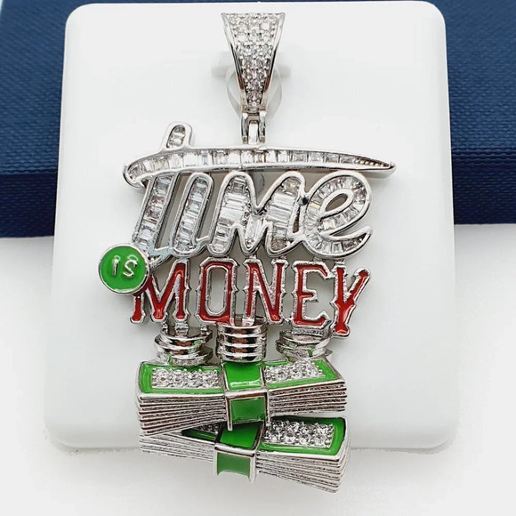 - "925 Sterling Silver Plated CZ Pendant, EVBRS657 - Picture 1 of 10
